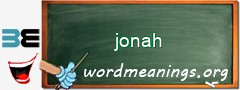 WordMeaning blackboard for jonah